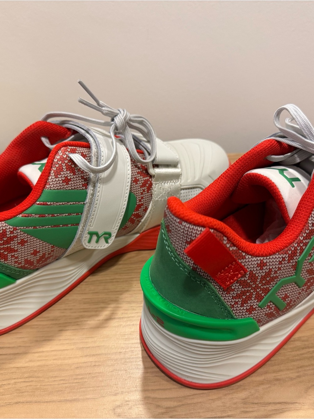 TYR L-2 Weightlifting Shoes - Red, Green & White